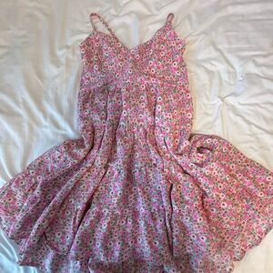 Le Lis Pink Floral Kids Dress